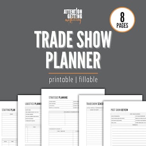Trade Show Planner Exposition Planner Trade Show Checklist Conference Event Planner Craft Show Planner Craft Show Checklist Printable PDF
