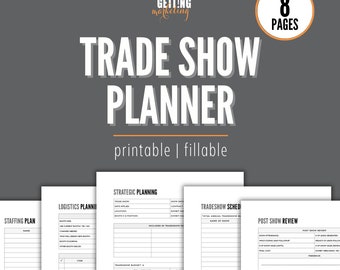 Trade Show Planner, Exposition Planner, Trade Show Checklist, Conference Planner, Craft Show Planner, Craft Show Checklist Printable PDF