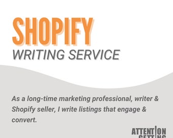 Shopify Product Listing, Shopify Store Listing Writing Service, Shopify SEO Optimized Listing Writing, Shopify Commerce Store Writer