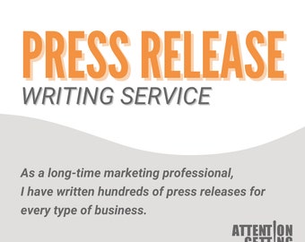 Press Release Writing Service, Press Release Template, News Announcement, Publicity Template, How to Write a Press Release