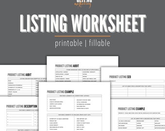 Etsy Listing Template, Etsy Listing Planner, Etsy Listing Optimization, Etsy Checklist, Etsy Help, Description Template 2024 Keyword Planner