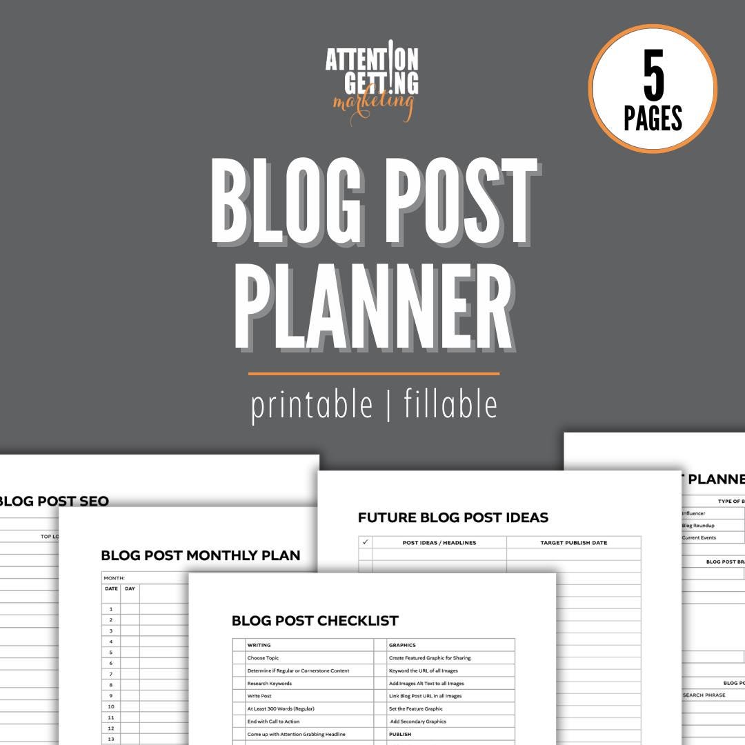 Blog Post Planner, Blog Digital Planner, Blog Post Template, Blog Post ...
