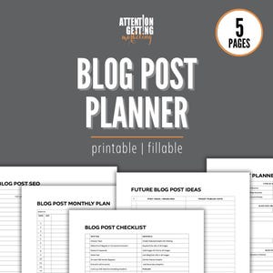 blog post planner seo printable pdf