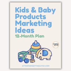 Kids & Baby Store 12-Month Marketing Strategy Plan Printable PDF (Digital Download) Small Business