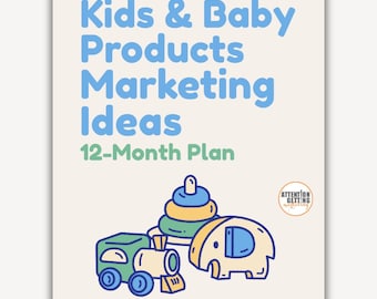 Kids & Baby Store 12-Month Marketing Strategy Plan Printable PDF (Digital Download) Small Business Promotional Planner