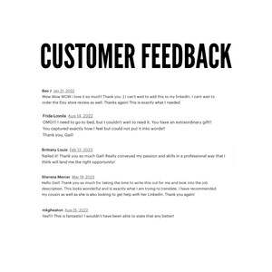 May include: Customer feedback testimonials for a business. The text includes dates and names of customers. The text highlights the positive feedback received by the business.