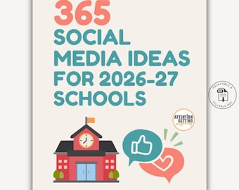 Social Media Calendar for Schools, Social Media Posting Ideas for School Admin, School Social Media Ideas, Teacher Social Media Planner 2026