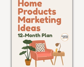 Marketing Strategy Plan Home Decor, Shops, Business Planner, Digital Marketing Plan, Marketing Ideas, Business Marketing Ebook Home Products