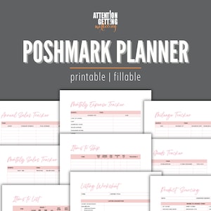 Poshmark Sales Tracker Poshmark Planner Checklist Poshmark Seller Poshmark Organizer Poshmark Tracker Reselling Tools Selling Clothes Online