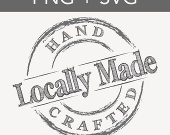 Handmade Logo SVG PNG, Locally Made Logo, Handmade Local Image Graphic Logo, Shop Small, Shop Local, Shop Small Business Logo