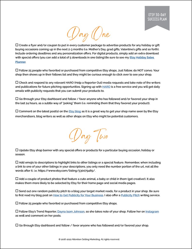 Etsy Success Selling Guide Etsy Business Planner Etsy Etsy