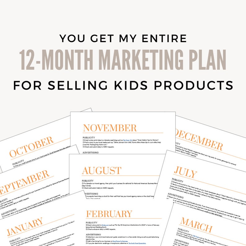 Marketing Plan for Baby Products, Marketing Plan for Kids Products, Kids Boutique, Baby Boutique Marketing Plan Ecommerce Social Media Plan image 3