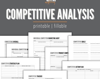 Plan de análisis competitivo, Plan estratégico de auditoría de ventaja competitiva, Análisis FODA del mercado de la competencia Descarga FODA estratégica de negocios