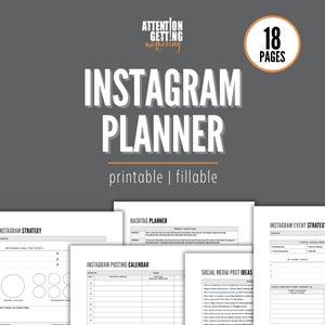 Instagram Planner Printable Instagram Post Planner Social Media Planner for Instagram Posting Instagram Business Plan Instagram Marketing