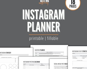 Instagram Planner Printable Instagram Post Planner Social Media Planner for Instagram Posting Instagram Business Plan Instagram Marketing