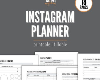 Instagram Planner Printable Instagram Post Planner Social Media Planner for Instagram Posting Instagram Business Plan Instagram Marketing