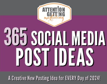 Social Media Content Calendar, 365 Social Media Post Ideas 2024, Social Media, Post Planner, Social Media Calendar, Content Planner