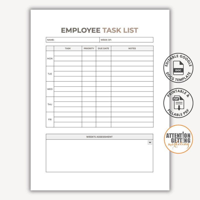 Employee Daily Assignment - Etsy