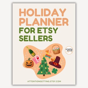 Etsy Holiday Sales Planner, How to Sell on Etsy Shop Planner, Etsy Seller Holiday Checklist, Etsy Holiday Planner Marketing Calendar