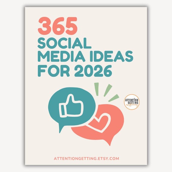 Social Media Content Calendar 2026, 365 Social Media Post Ideas, Social Media Post Planner, Social Media Calendar Content Digital Products
