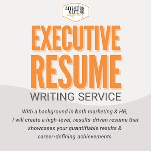 Executive Resume Writing Service, Professional CV Resumes with Cover Letter in ATS Format with Metrics and Quantifiable Achievements