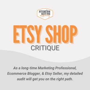 Etsy Shop Critique Consultation Etsy Shop Review Etsy Shop Coach Etsy SEO Help Etsy Business Coaching Etsy Seller Shop Help Consultant