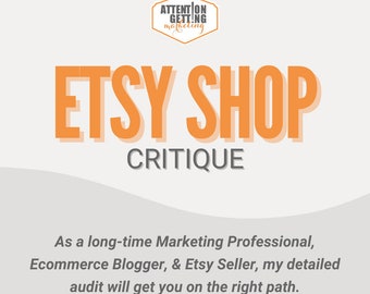 Etsy Shop Critique Consultation Etsy Shop Review Etsy Shop Coach Etsy SEO Help Etsy Business Coaching Etsy Seller Shop Help Consultant