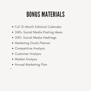 Marketing Plan Template Printable, Marketing Social Media Planner 2024, Marketing Planner Template Example Steps PDF Marketing Business Plan image 3