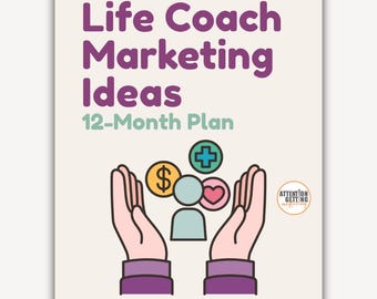 Life Coach Marketing Plan, Life Coaching Planner Template, Life Coaching Business Workbook, Digital Marketing Plan for Life Coach