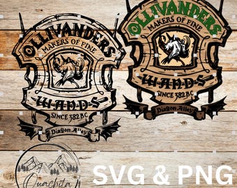 Ollivanders Wands Sign:  SVG PNG (Digital Download)