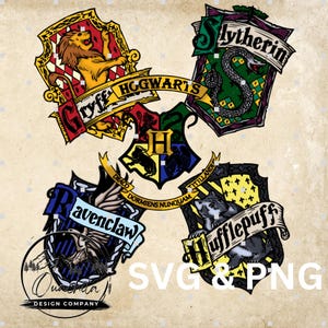 Wizard School-logo's AI PNG SVG - digitale download - Wizarding World