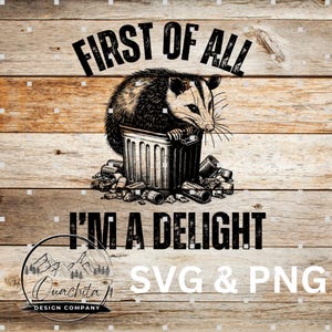 Zuallererst bin ich ein Freude Opossum SVG PNG AI - Digital Download
