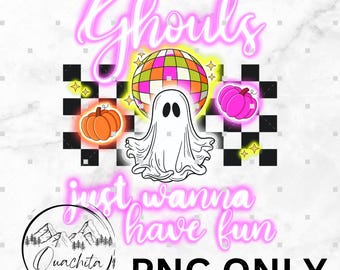 Los demonios solo quieren divertirse PNG: Clipart de fantasmas de Halloween (Descarga digital)