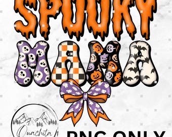 Spooky Mama PNG: Halloween Mom Clipart (Digital Download)