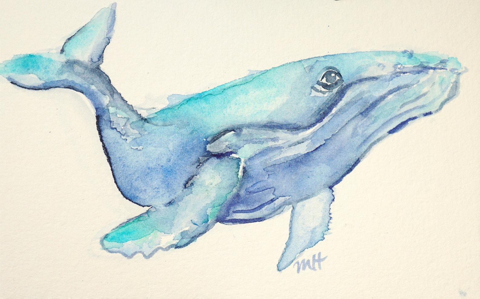 Buckelwal Original Aquarell Malerei | Etsy