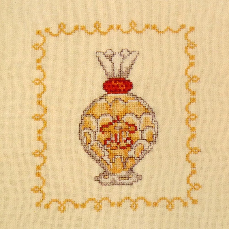 Counted Cross Stitch Kit Parfurms DMC Thread and Charts for 2 Designs