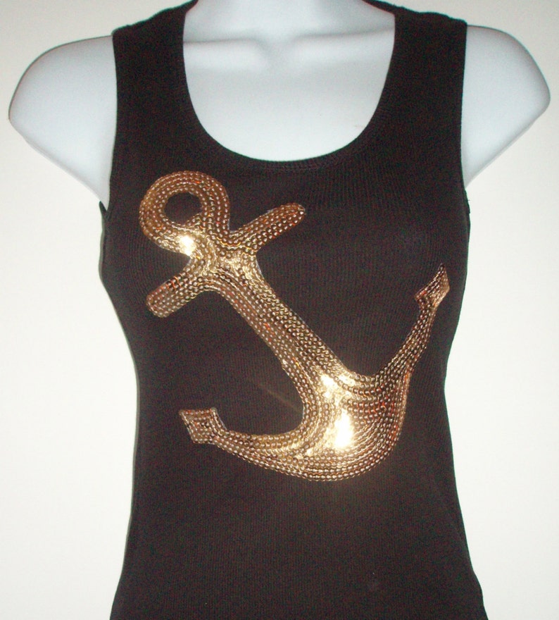 RHINESTONE PATCH GOLD CROSS TANK TOP SHIRT SIZE S,M,L,XL,2XL,3XL FREE SHIPING