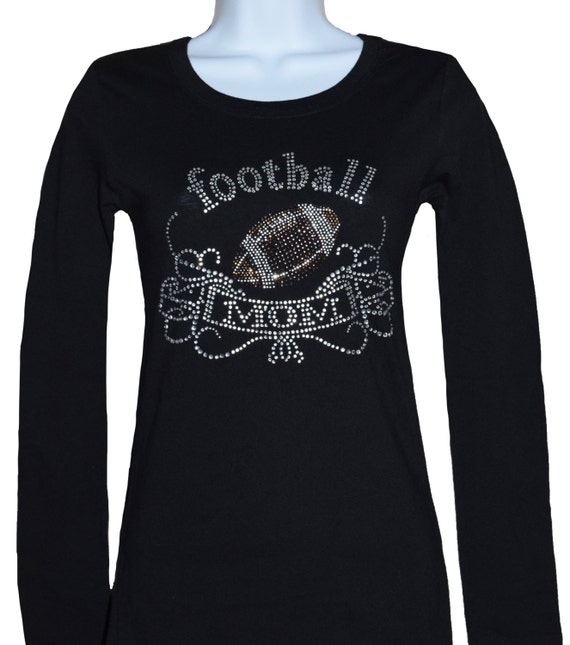 LIGHT JUNIOR HOODIE MY SON/'S #1 FAN RHINESTONE SOCCER MOM TOP NEW