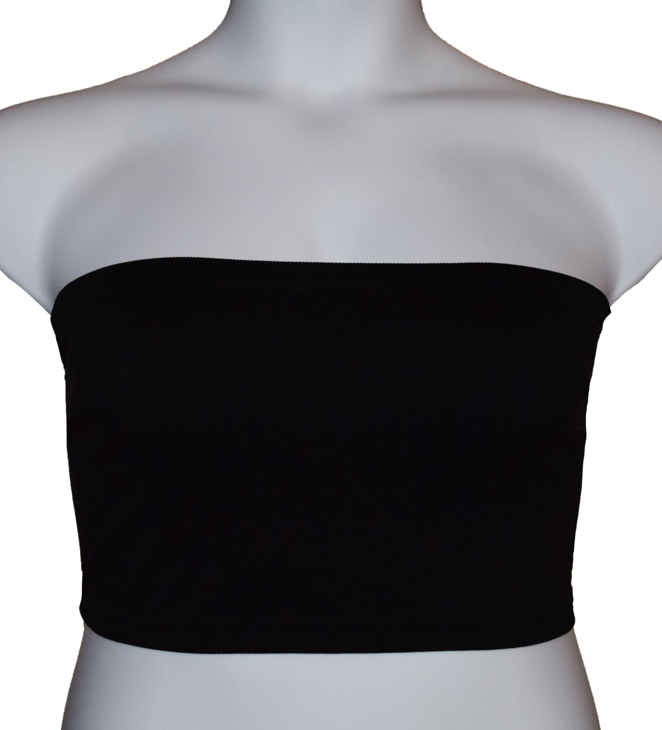 2 pcs Tube Top Strapless Bras Plus Size Seamless Bandeau Black Etsy