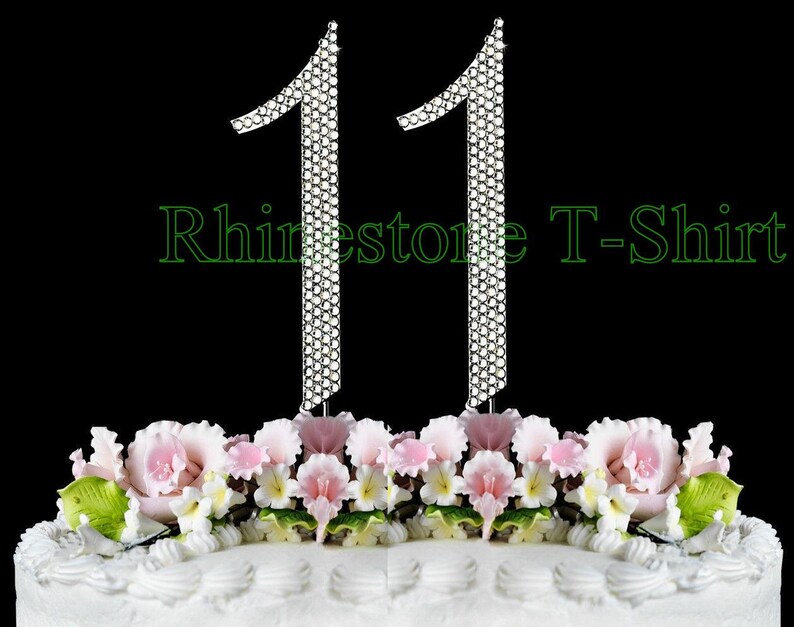 new large rhinestone number 11 cake topper 11th birthday