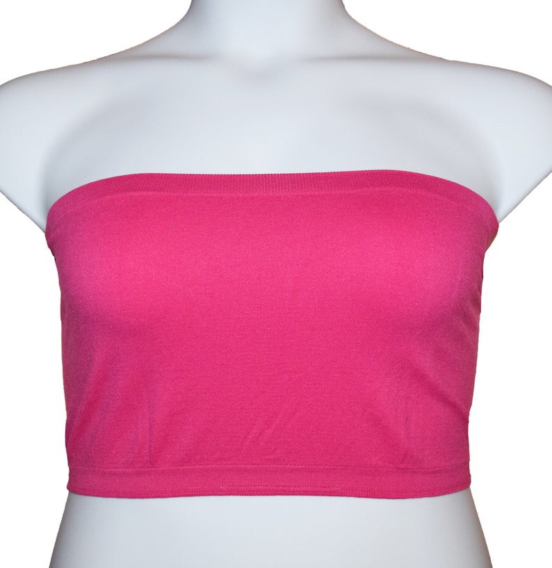 2 pcs Tube Top Strapless Bras Plus Size Seamless Bandeau Pink Etsy