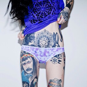 Hand Tye-Dye Cotton Knickers. (pants/panties/underwear)
