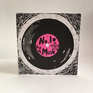 Carte vinyle record pour mère/maman/maman