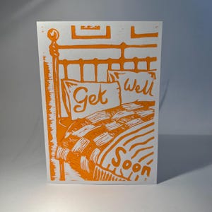 Carte Get Well (linogravure)