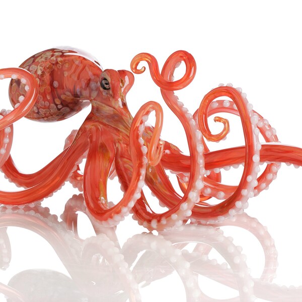 Glass Octopus Sculpture small