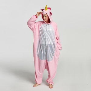 KIGURUMI Cosplay Romper Charactor animal Hooded PJS Pajamas Pyjamas Xmas gift Adult Costume sloth  outfit Sleepwear  paillette Unicorn