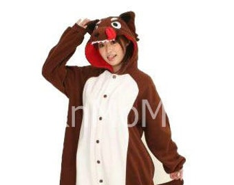 KIGURUMI Cosplay Romper Charactor animal Hooded Night clothes Pajamas Pyjamas Costume sloth  outfit Sleepwear  wolf