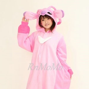 KIGURUMI Cosplay Romper Charactor animal Hooded Nightclothes Costume sloth  outfit pink angel animal
