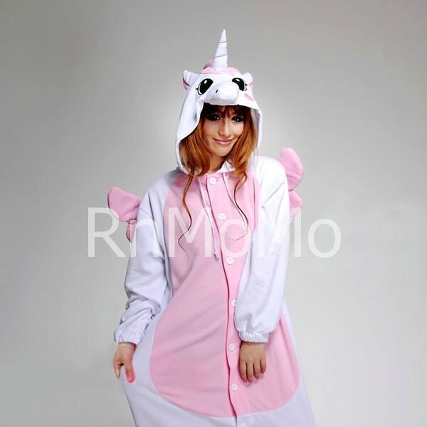 Cosplay Romper Charactor animal Hooded Night clothes Pajamas Pyjamas Costume sloth  outfit Sleepwear pink unicorn