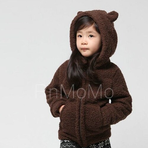 Teddy Bear Plush Ears Hoodies Teen Kid 